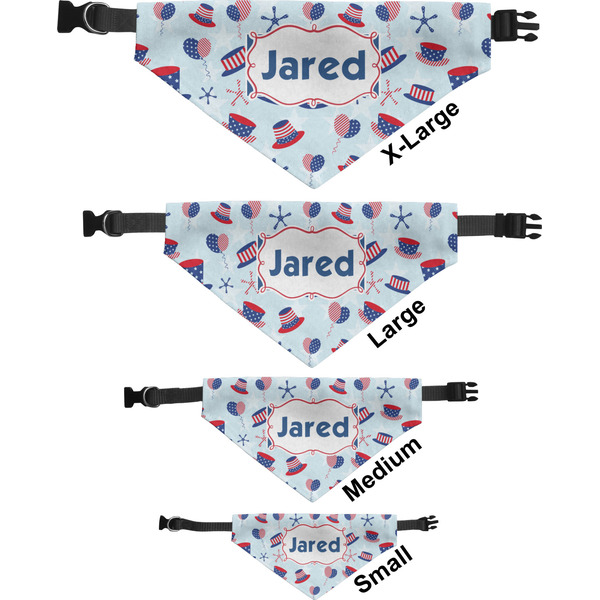Patriotic Celebration Pet Bandana Sizes