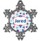Patriotic Celebration Vintage Snowflake Ornament (Personalized)