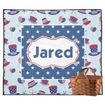 Patriotic Celebration Outdoor Picnic Blanket (Personalized)