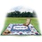 Patriotic Celebration Picnic Blanket - with Basket Hat and Book - in Use