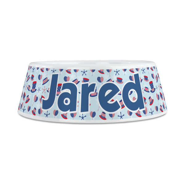 Patriotic Celebration Plastic Dog Bowls - Medium - FRONT