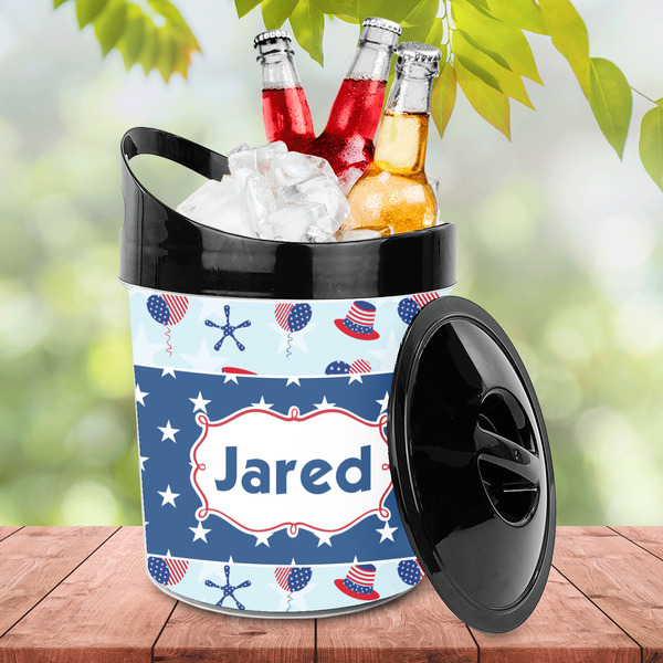 Patriotic Celebration Plastic Ice Bucket - LIFESTYLE