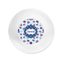 Patriotic Celebration Plastic Party Appetizer & Dessert Plates - 6" (Personalized)