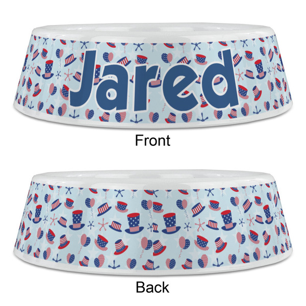 Patriotic Celebration Plastic Pet Bowls - Large - APPROVAL