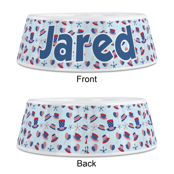 Patriotic Celebration Plastic Pet Bowls - Medium - APPROVAL