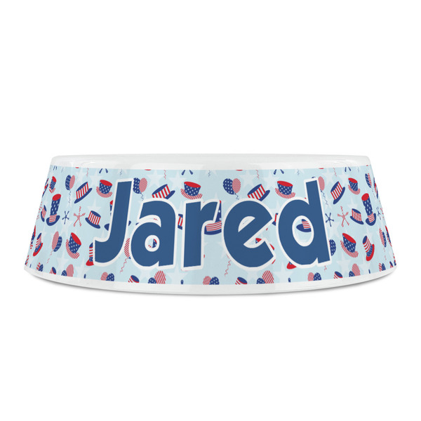 Patriotic Celebration Plastic Pet Bowls - Small - FRONT