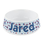 Patriotic Celebration Plastic Dog Bowl - Small (Personalized)