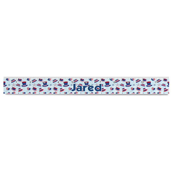 Patriotic Celebration Plastic Ruler - 12" - FRONT
