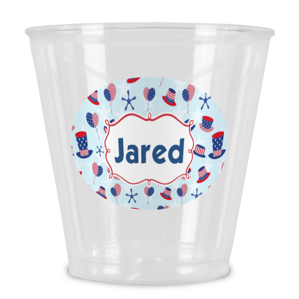 Custom Patriotic Celebration Plastic Shot Glass (Personalized)