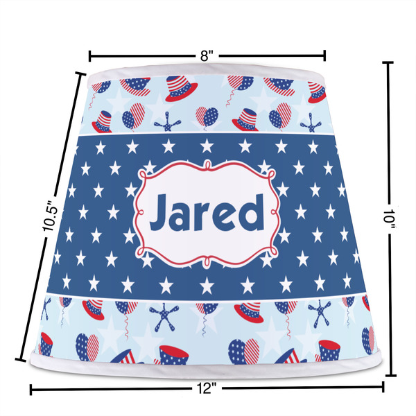 Patriotic Celebration Poly Film Empire Lampshade - Dimensions