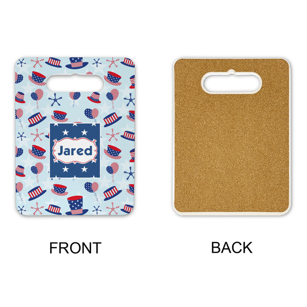 Patriotic Celebration Rectangle Trivet with Handle - APPROVAL