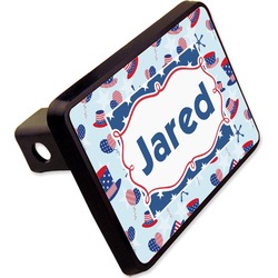 Patriotic Celebration Rectangular Trailer Hitch Cover - 2" (Personalized)