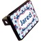 Patriotic Celebration Rectangular Car Hitch Cover w/ FRP Insert (Angle View)