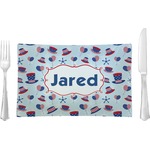 Patriotic Celebration Rectangular Glass Lunch / Dinner Plate - Single or Set (Personalized)