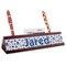 Patriotic Celebration Red Mahogany Nameplates with Business Card Holder - Angle