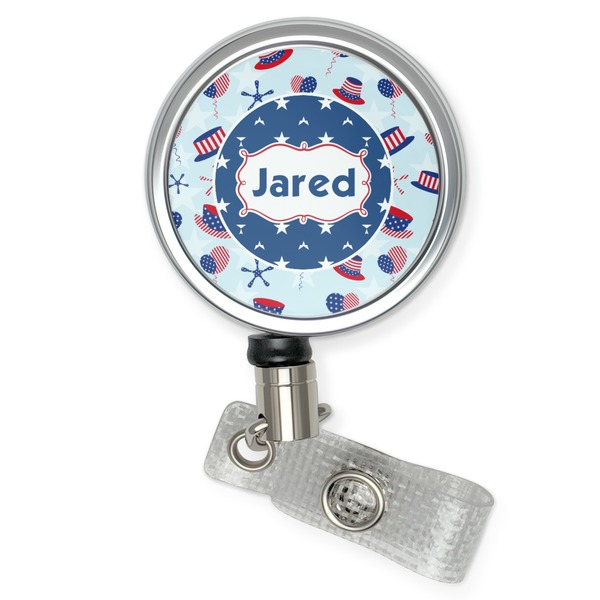 Custom Patriotic Celebration Retractable Badge Reel (Personalized)