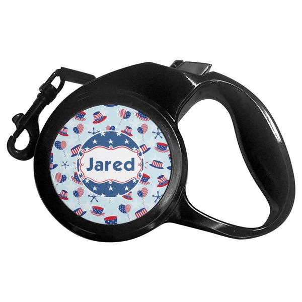 Custom Patriotic Celebration Retractable Dog Leash (Personalized)
