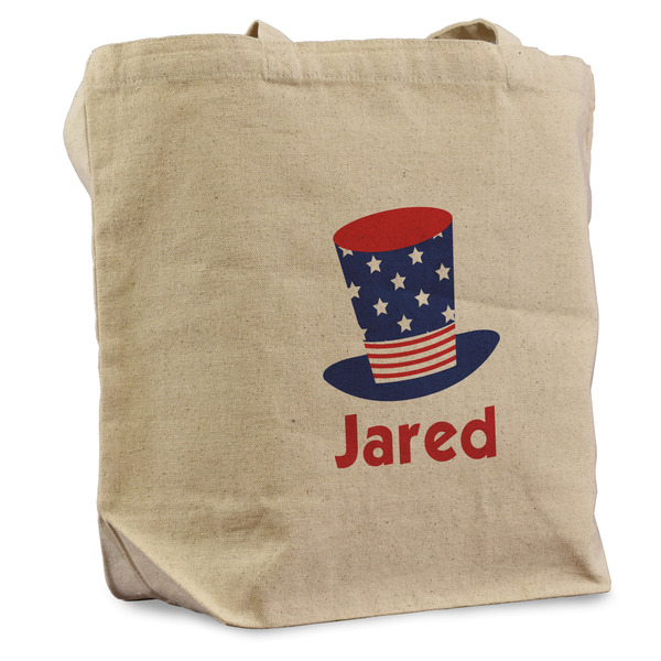 Custom Patriotic Celebration Reusable Cotton Grocery Bag (Personalized)