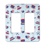 Patriotic Celebration Rocker Style Light Switch Cover - Two Switch