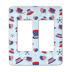 Patriotic Celebration Rocker Style Light Switch Cover - Two Switch