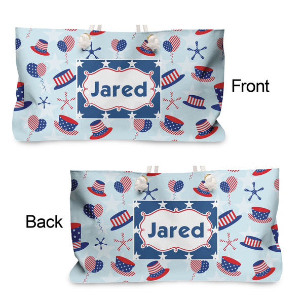 Patriotic Celebration Large Rope Tote - From & Back View