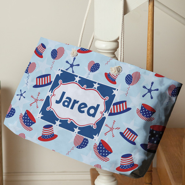 Patriotic Celebration Large Rope Tote - Life Style