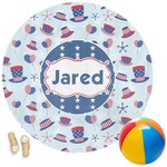 Patriotic Celebration Round Beach Towel (Personalized)