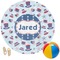 Patriotic Celebration Round Beach Towel (Personalized)