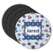 Patriotic Celebration Round Rubber Backed Coasters - Set of 4 (Personalized)
