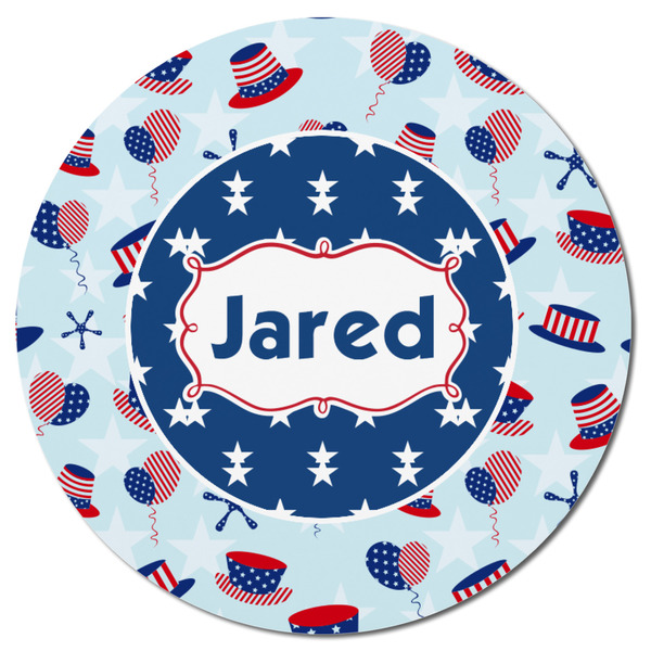 Patriotic Celebration Round Fridge Magnet - FRONT