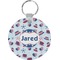 Patriotic Celebration Round Plastic Keychain (Personalized)