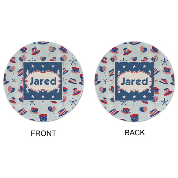 Patriotic Celebration Round Linen Placemats - APPROVAL (double sided)