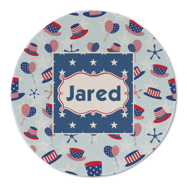 Patriotic Celebration Round Linen Placemats - FRONT (Double Sided)