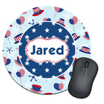 Patriotic Celebration Round Mouse Pad (Personalized)