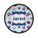 Patriotic Celebration Iron On Round Patch w/ Name or Text