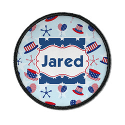 Patriotic Celebration Iron On Round Patch w/ Name or Text