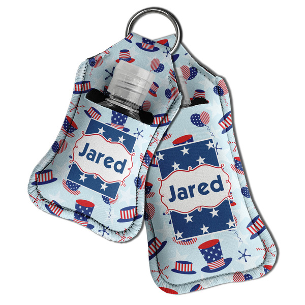 Patriotic Celebration Sanitizer Holder Keychain - Both in Case (PARENT)