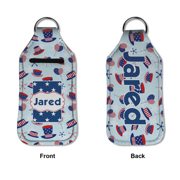 Patriotic Celebration Sanitizer Holder Keychain - Large APPROVAL (Flat)