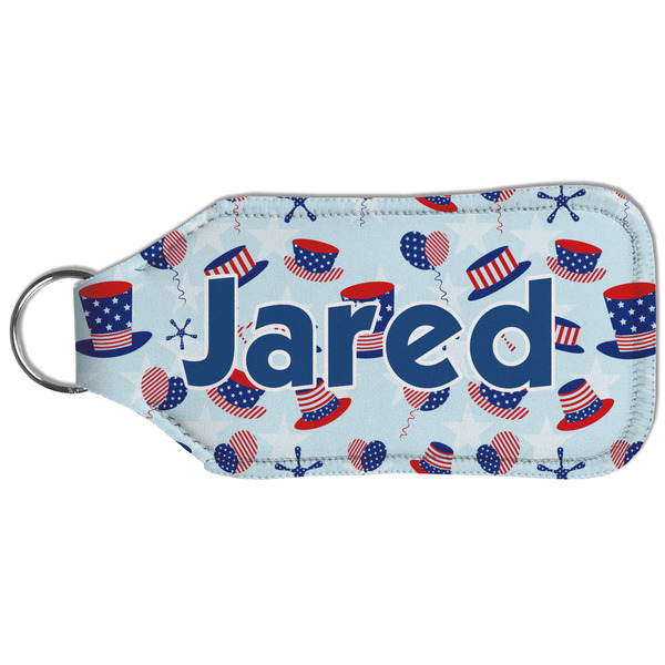 Patriotic Celebration Sanitizer Holder Keychain - Large (Back)