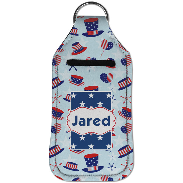 Patriotic Celebration Sanitizer Holder Keychain - Large (Front)