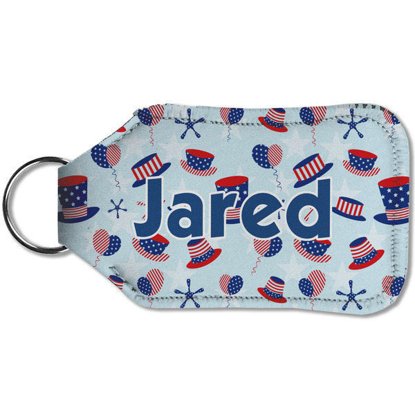 Patriotic Celebration Sanitizer Holder Keychain - Small (Back)