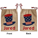 Patriotic Celebration Santa Sack - Front & Back (Personalized)