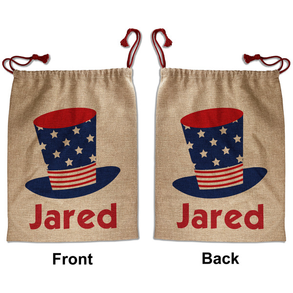 Custom Patriotic Celebration Santa Sack - Front & Back (Personalized)