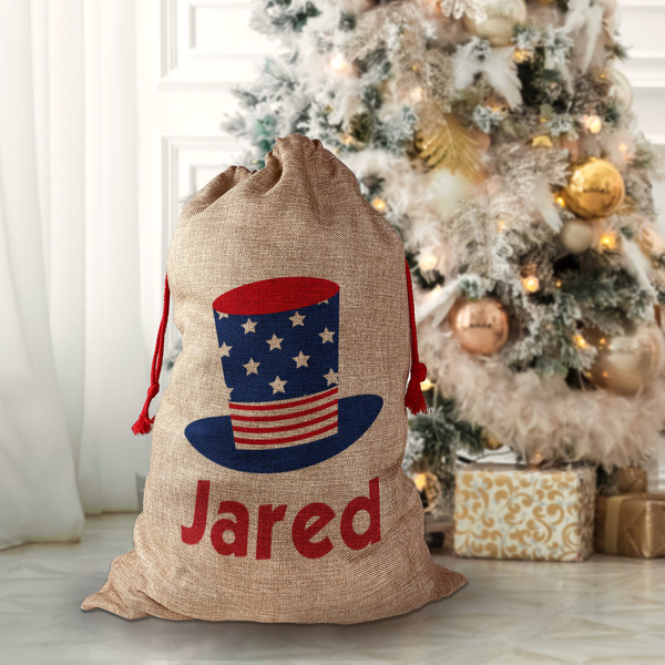 Patriotic Celebration Santa Bag - Lifestyle