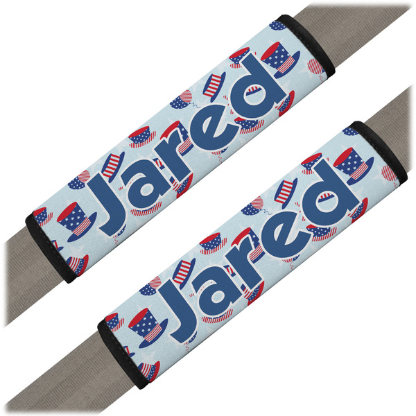 Custom Patriotic Celebration Seat Belt Covers (Set of 2) (Personalized)