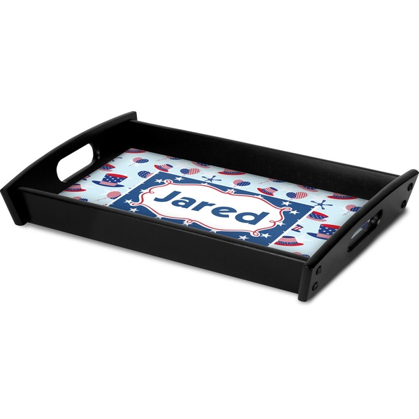 Patriotic Celebration Serving Tray Black - Corner