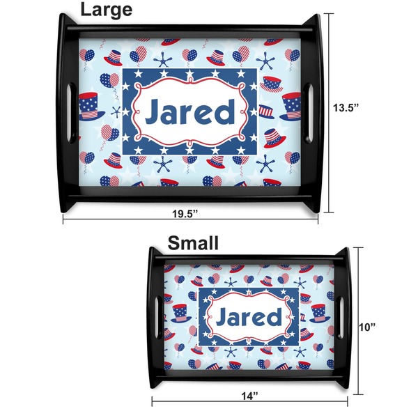 Patriotic Celebration Serving Tray Black Sizes