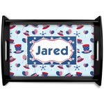 Patriotic Celebration Black Wooden Tray - Small (Personalized)