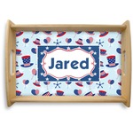 Patriotic Celebration Natural Wooden Tray - Small (Personalized)