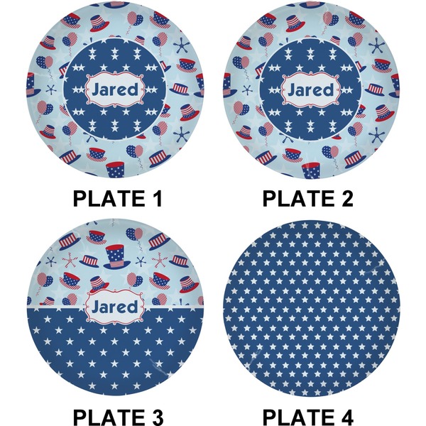 Patriotic Celebration Set of Lunch / Dinner Plates (Approval)
